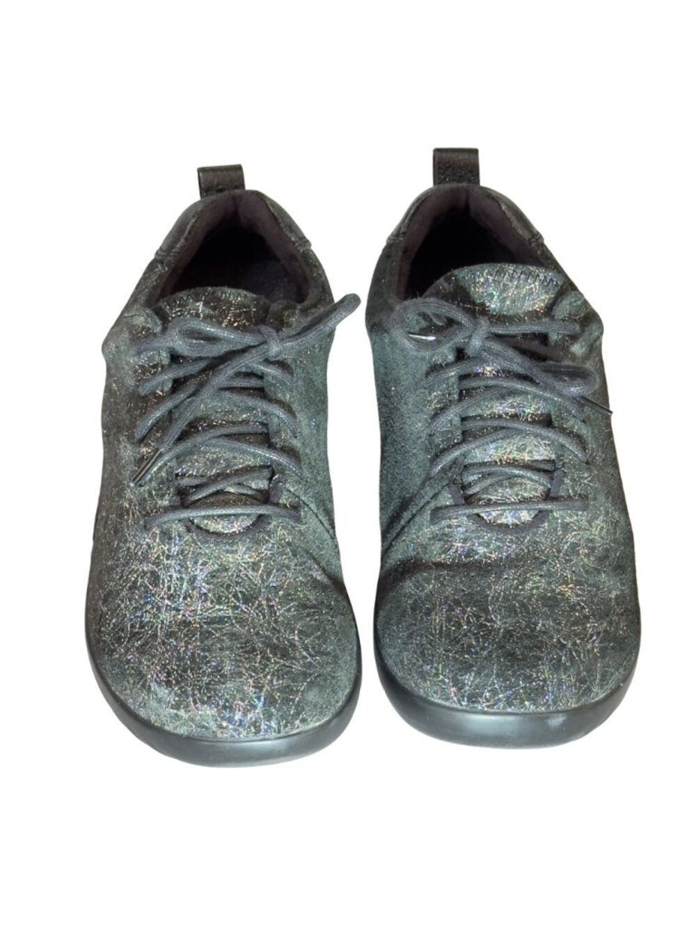 KLOGS Footwear Fairfax Women's Lace-Up Shoes Black Silver Swirl Size 10 - Picture 12 of 12